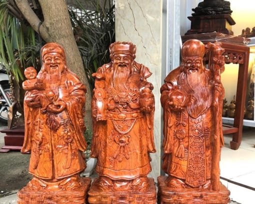 Tượng gỗ Phúc Lộc Thọ tại Quy Nhơn Bình Định