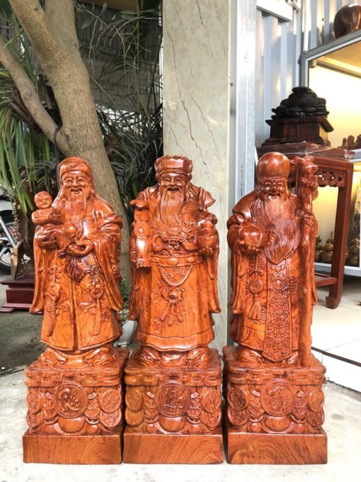 Tượng gỗ Phúc Lộc Thọ tại Quy Nhơn Bình Định